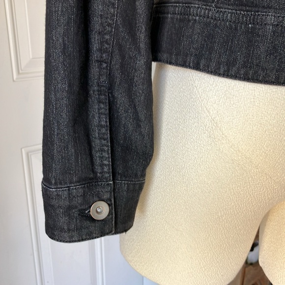 Denim Jacket- Black and Leopard - Picture 6 of 13